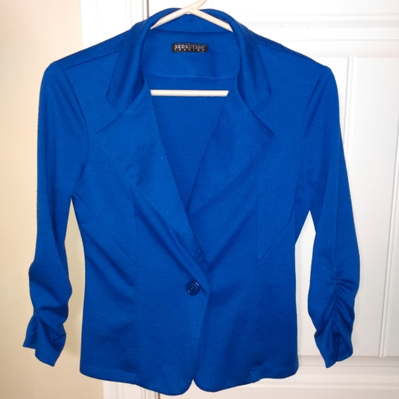 Seduction Fashion Blue Blazer - Picture 2 of 3